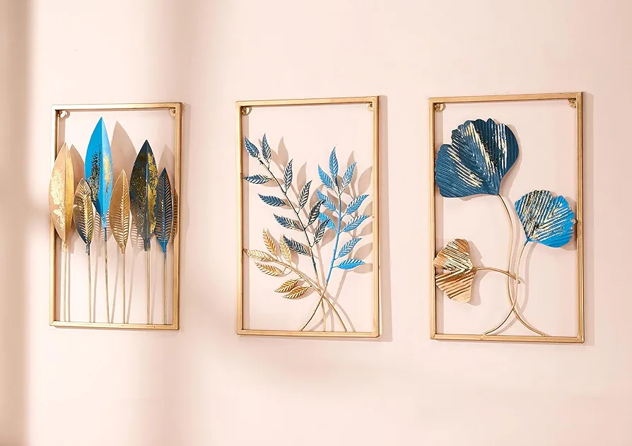 Nature metal frame wall art
