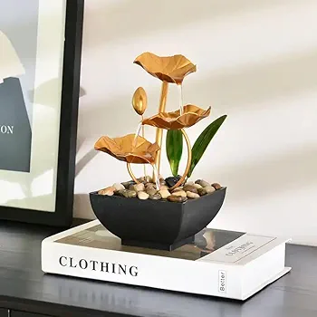 Metal tabletop water fountain